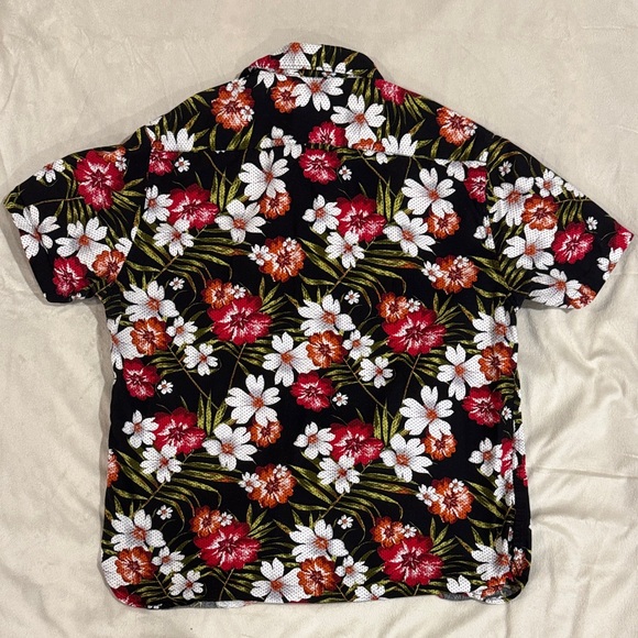 Denim & Flower Black and Red Men's Shirt - Picture 2 of 3